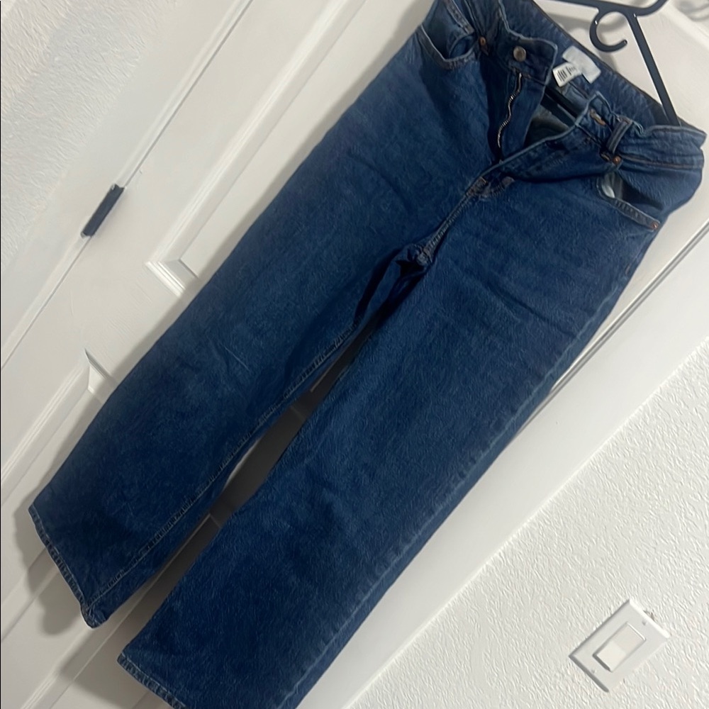 Blue wide Leg Jeans with Classic Indigo Wash